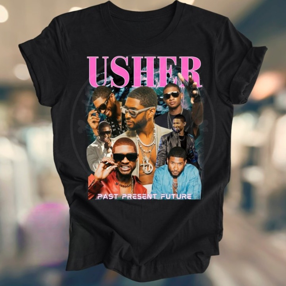 Usher Past Present Future Tour Unisex Graphic T-shirt, Gift For Fans